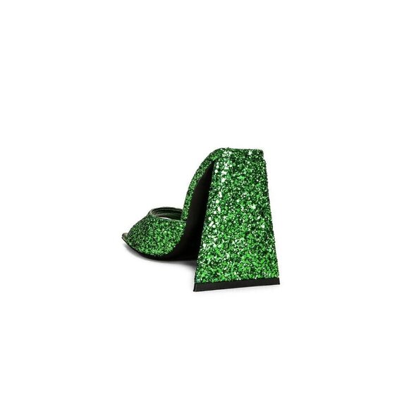 The Attico Devon 115 Mules Apple Green Glitter Womens Size 36 6 - Picture 6 of 13